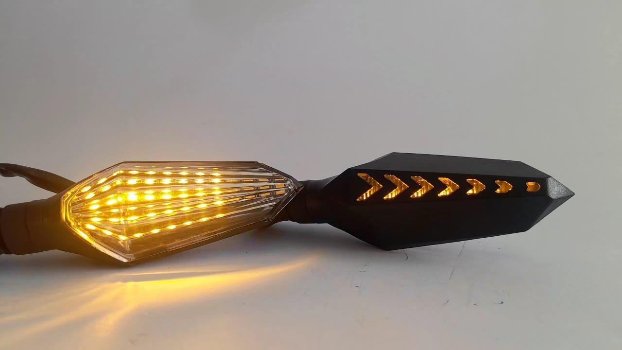 DIRECCIONAL DIAMANTE SECUENCIAL AMARILLA STOP (ZXD-90-Y)